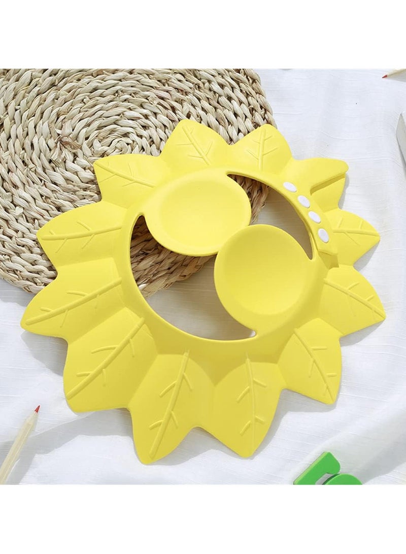 Baby Shower Cap - 1 Piece Soft Adjustable Hat with Sun Visor, Safe Shower Cap, Shampoo Cap, Bathing Cap for Toddlers, Infants and Kids